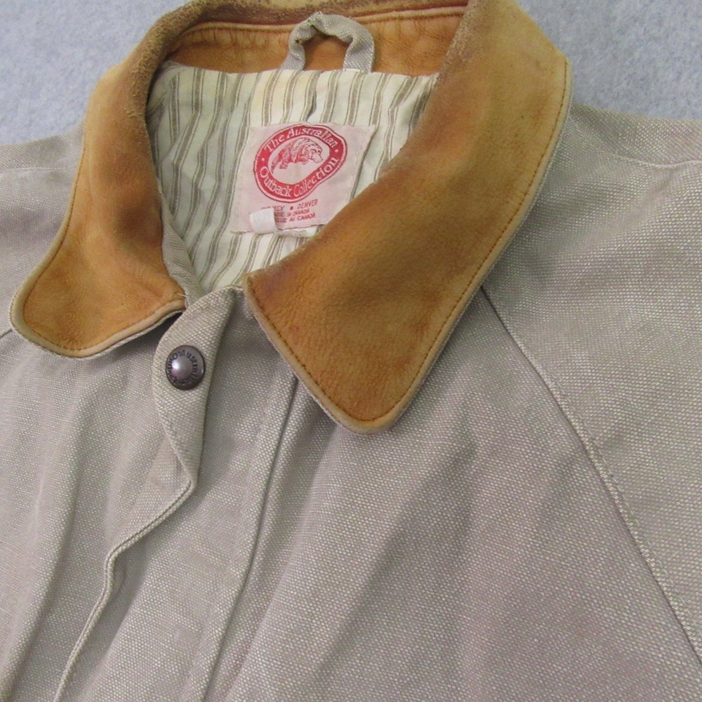 Vintage Australian Outback Collection Mens Chore Coat Barn Jacket M Beige - Picture 5 of 14